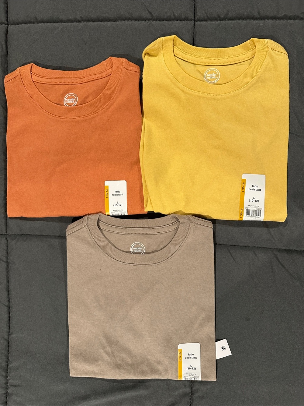 wonder nation Short Sleeve Crew Tees - Orange, Yellow, Tan
